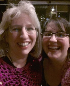 Linda Perman and I cracking up taking a selfie.