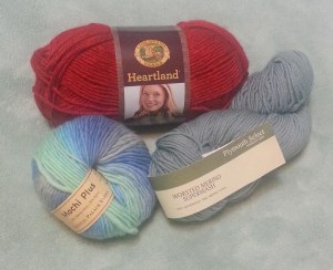 Yarn from goodie bags.