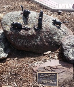 Sculpture outside the Library