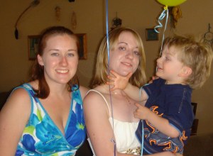 Amanda, Meghan and J in May 2006.