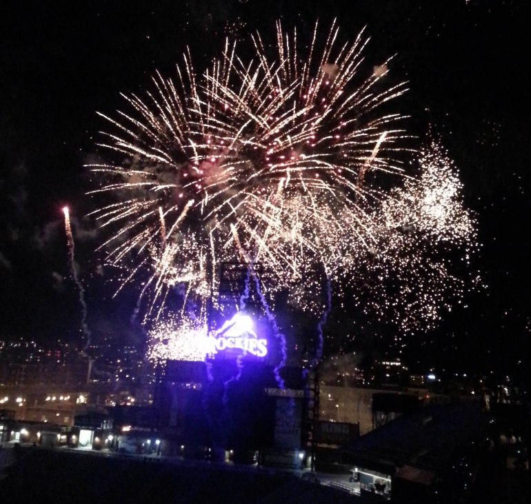 Fireworks after Game