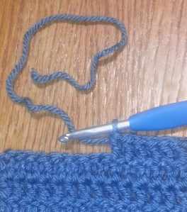 1- End of Blue Yarn