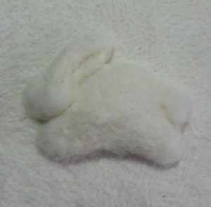 Cutter removed from felt shape