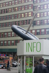 Gigantic Button and Needle in Garment District