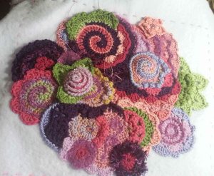 Embroidering and beading stage.