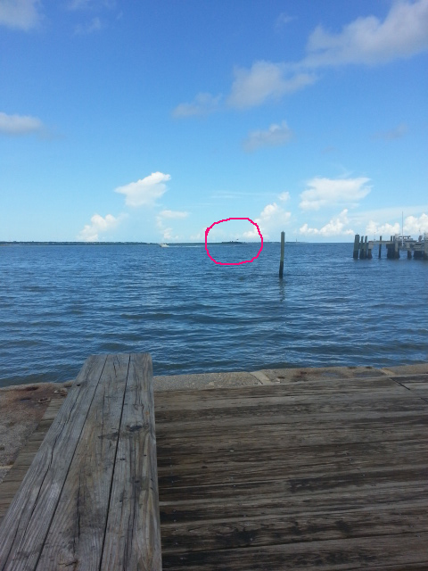 Waterfront Park - Looking off the pier toward Ft Sumter